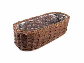Balkonówka doniczka wiklinowa skrzynka balkonowa 50x22x15 cm TIN TOURS