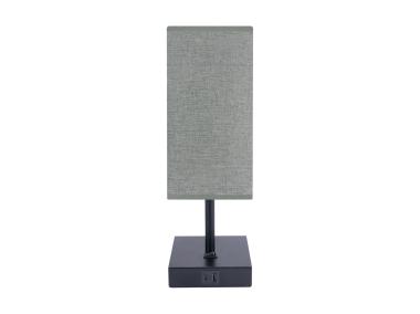 Zdjęcie: Lampka stołowa Santi E14 kolor ciemnoszary/czarny max 40 W STRUHM