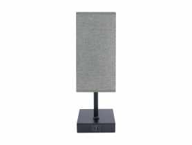 Lampka stołowa Santi E14 kolor ciemnoszary/czarny max 40 W STRUHM