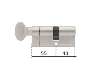 Zdjęcie: Wkładka z gałką Y2100 40/55G satyna YALE