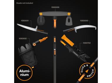 Zdjęcie: Trzonek teleskopowy aluminiowy długi rozmiar L, 220 cm - 400 cm One Click FISKARS