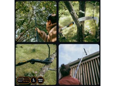 Zdjęcie: Trzonek teleskopowy aluminiowy długi rozmiar L, 220 cm - 400 cm One Click FISKARS