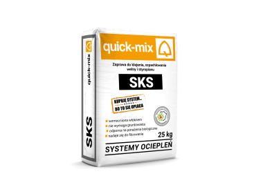 Zdjęcie: Zaprawa do klejenia, szpachlowania wełny i styropianu SKS szara 25 kg QUICK-MIX