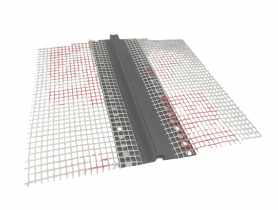 Listwa PVC dylatacyjna, podtynkowa z siatką BP15 EXT L300 szary BELLA PLAST