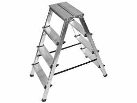 Drabina aluminiowa dwustronna 2x4 stopnie DOOC