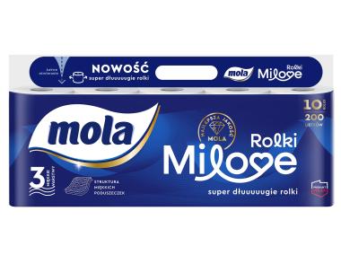 Zdjęcie: Papier toaletowy Milove 10 rolek MOLA
