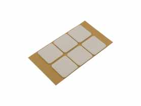 Podkładki filcowe samoprzylepne białe 40x40 mm METRO