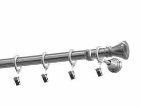 Karnisz pojedynczy Jazz 19 mm -160 cm nikiel GARDINIA