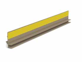 Listwa PVC BP12 Mini U L300 6/3 turner oak, tynkarska z uszczelką BELLA PLAST