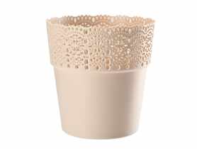 Osłonka doniczkowa Bella 14,5 cm beżowa DOMEX