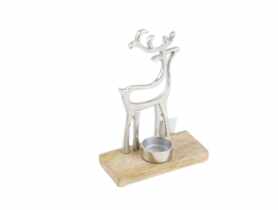 Świecznik metalowy 7,5x14x21 cm jeleń EM&EM