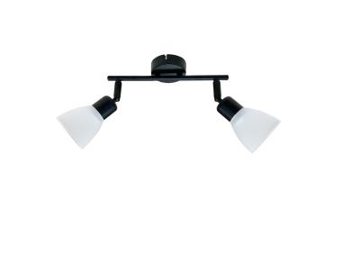 Zdjęcie: Listwa Costa 2x40 W E14 czarny klosz biały CANDELLUX