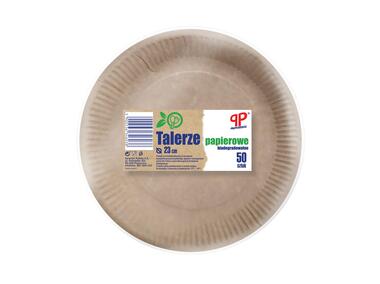 Zdjęcie: Talerze papierowe biodegradowalne 23 cm - 50 szt. PP PROFESSIONAL