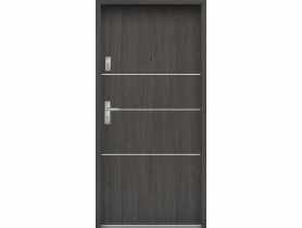 Drzwi wejściowe do mieszkań Bastion A-66 Wenge deska 80 cm prawe ODO KR CENTER