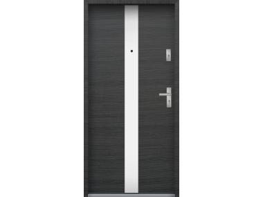 Zdjęcie: Drzwi wejściowe do mieszkań Bastion L-01 Grafit horyzont 80 cm lewe ODP KR CENTER