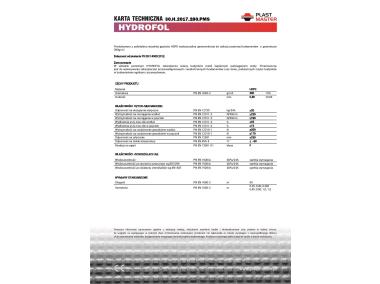 Zdjęcie: Folia fundamentowa Hydrofol HDPE 30 cm x 50 mb pozioma PLAST MASTER