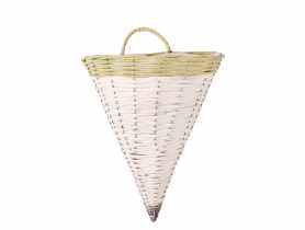 Stożek wiklinowy na ścianę 31x26x42/50 cm TIN TOURS