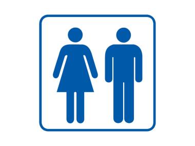 Zdjęcie: Oznaczenie "WC damskie/męskie" 14,8x14,8 cm METRO