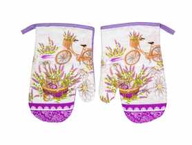 Rękawice kuchenne Lavender II 0117FS23 z magnesem komplet 2 sztuk EUROMAT