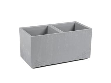 Zdjęcie: Donica Karo 80x40x40 cm beton recycled szary beton LAMELA