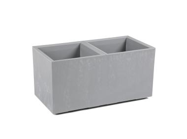 Zdjęcie: Donica Karo 80x40x40 cm beton recycled szary LAMELA