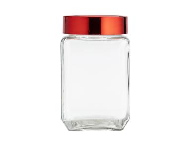 Zdjęcie: Pojemnik kwadratowy z czerwoną pokrywką 700 ml ALTOM DESIGN