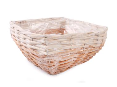 Zdjęcie: Osłonka wiklinowa na doniczkę 31x31x15 cm TIN TOURS