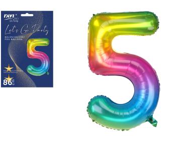 Zdjęcie: Balon foliowy LGP 102/86 cm Jelly Cyfra 5 DECOR