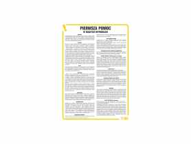 Oznaczenie "Instrukcja Pierwsza pomoc w nagłych wypadkach" 24,5x35 cm METRO