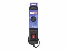 Listwa combo 3gn 1,5m iec czarna ACTION