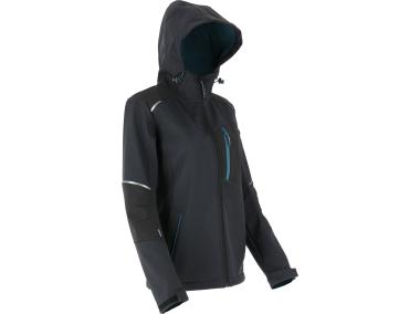 Zdjęcie: Kurtka Softshell z kapturem damska czarno-turkusowa "L", CE, LAHTI PRO