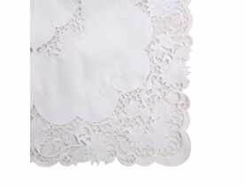 Obrus 80x80 cm biały ażurowa Łąka ALTOMDESIGN
