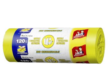 Zdjęcie: Worki do segregacji żółty Easy Pack 120 L - 10 szt. JAN NIEZBĘDNY