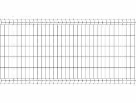 Panel ogrodzeniowy 1,23x2,5 m ocynk + ral7016 połysk 75x200 mm oczko POLBRAM