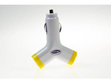 Zdjęcie: Ładowarka typu Y 2USB 2,1+1AMP podwójne gniazdo BOTTARI