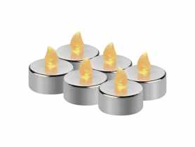 Świeczki tealight srebrne CR2032, vintage EMOS
