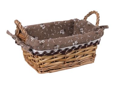 Zdjęcie: Kosz prostokątny z uchwytami 22x16x9/13 cm brązowy TIN TOURS