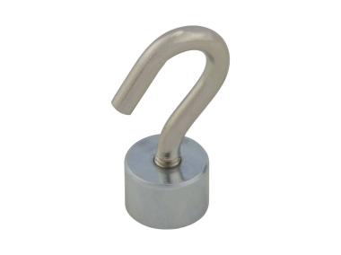 Zdjęcie: Magnes neodymowy okrągły z haczykiem M4 12x8 mm, 2 sztuki STAHL