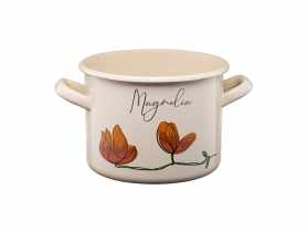 Garnek emaliowany z kalką Flores 18 cm/3,4 L wzór 1 GALICJA