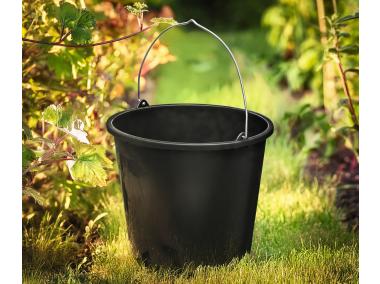 Zdjęcie: Wiadro budowlane z tworzywa sztucznego, kolor czarny, 16 litrów STELLA GREEN