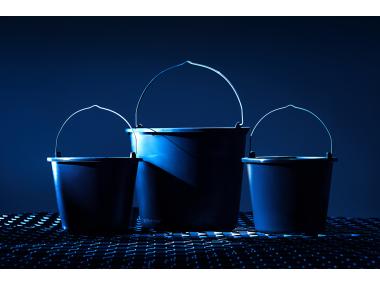 Zdjęcie: Wiadro budowlane z tworzywa sztucznego, kolor czarny, 16 litrów STELLA GREEN