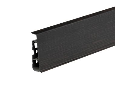 Zdjęcie: Listwa przypodłogowa PVC Hi Line Prestige 2,2x7,5 cm 2,50 m Wenge Ciemny Mat CEZAR