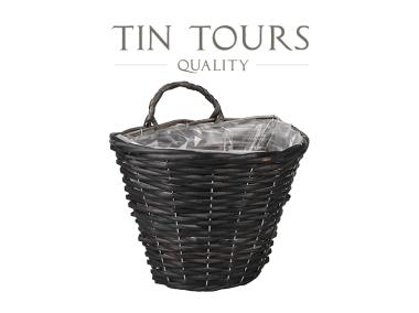 Zdjęcie: Kosz wiklinowy ścienny czarny TIN TOURS