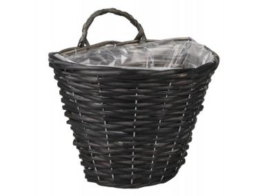 Zdjęcie: Kosz wiklinowy ścienny czarny TIN TOURS