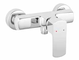 Bateria natryskowa ścienna Alba VerdeLine, chrom FERRO