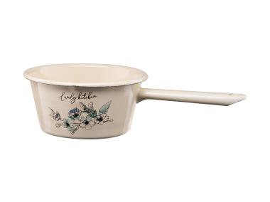 Zdjęcie: Rondel emaliowany z rączką Flores 14 cm/0,6 L wzór 2 GALICJA
