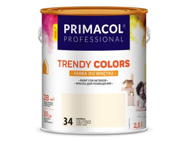 Zdjęcie: Farba Trendy Colors 2,5 L waniliowy 34 PRIMACOL PROFESSIONAL