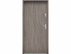 Drzwi wejściowe do mieszkań Bastion N-07 Dąb szary 90 cm lewe OSPŁ KR CENTER