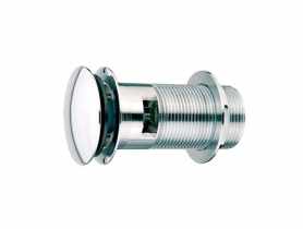 Spust umywalkowy klik-klak dekoracyjny 1.1/4x60 mm z małą nakrętką z przelewem chrom MCALPINE