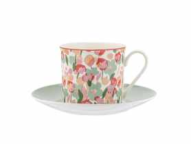 Filiżanka 260 ml ze spodkiem 15,5 cm w opasce Grace ALTOMDESIGN